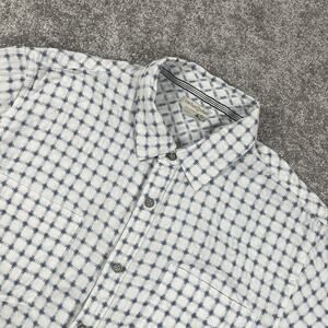 Carbon 2 Cobalt Button Up Shirt Mens Large Geometric‎ Print White